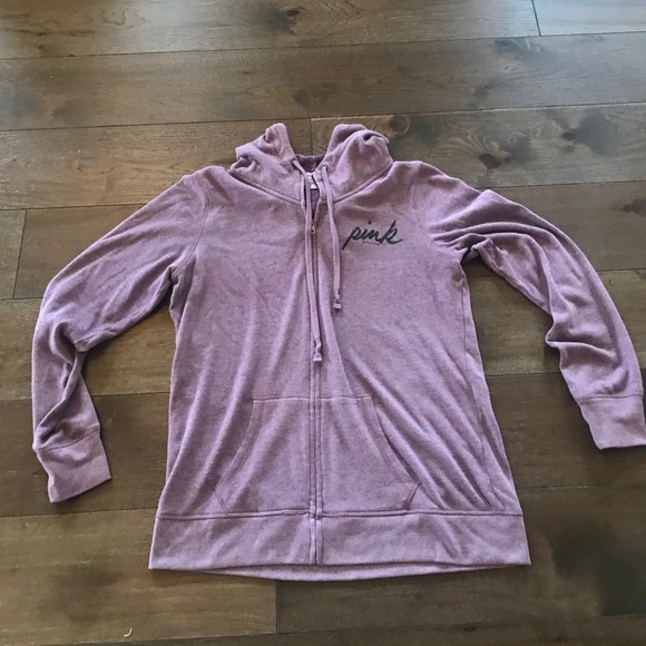 Pink Victoria’s Secret Zip Up Hoodie - Picture 2 of 3